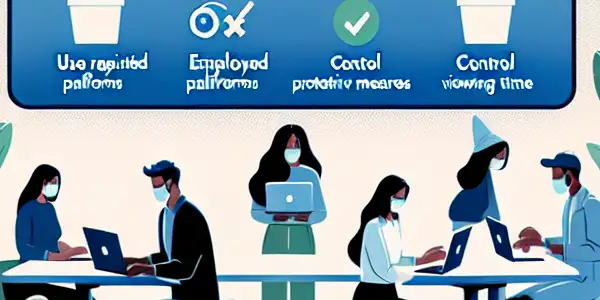 A diverse group in a bright workspace engaging with adult content, emphasizing hygiene and mental well-being practices.