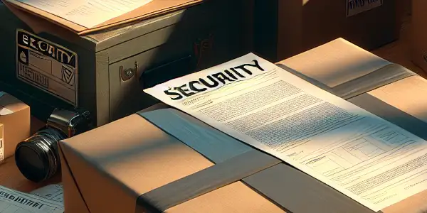 A cozy workspace showcasing a discreet packaging process for adult products with secure materials and a focus on privacy.