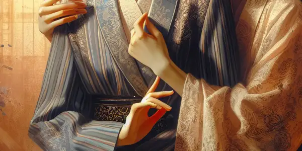 Two women in a cozy bedroom embrace tenderly, expressing deep affection and intimacy amidst warm, inviting colors.